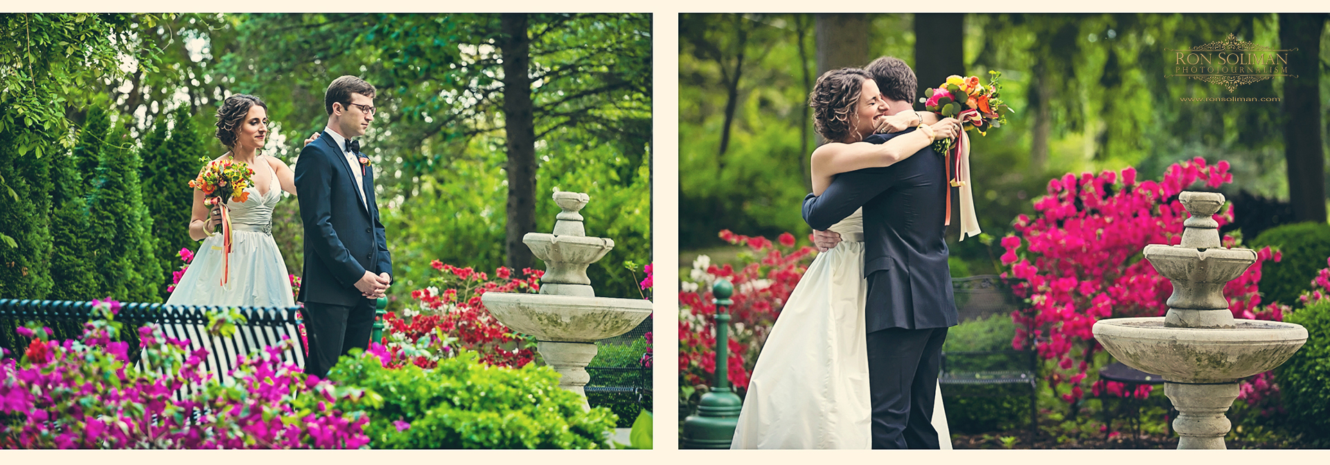 First look or first glimpse wedding