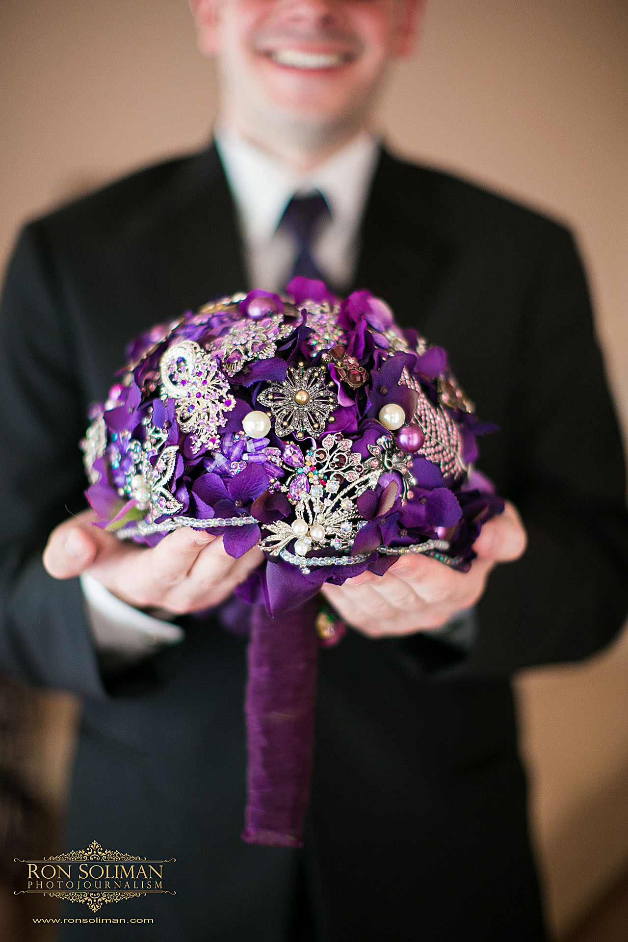 purple bridal bouquet