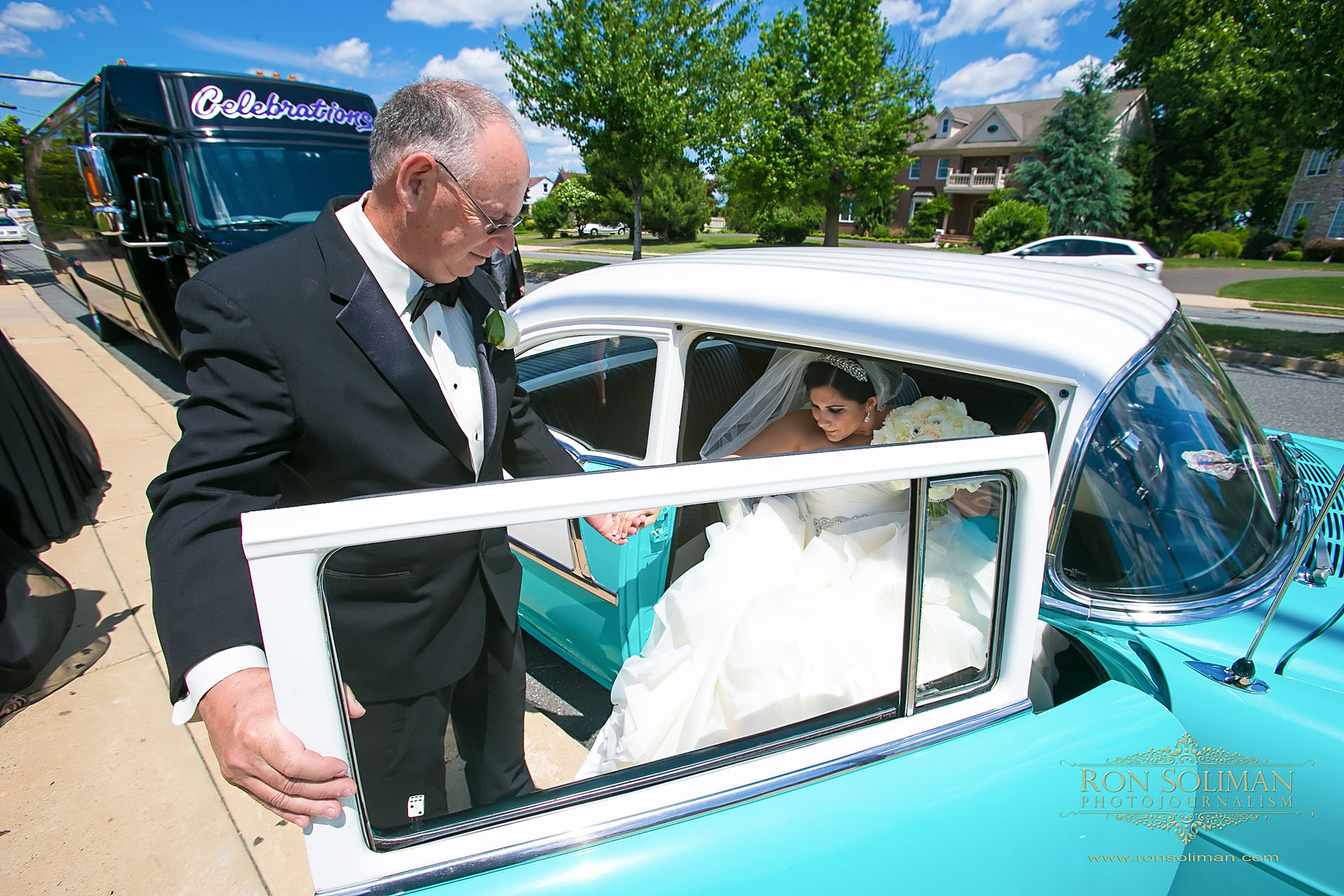 1955 Chevy wedding car