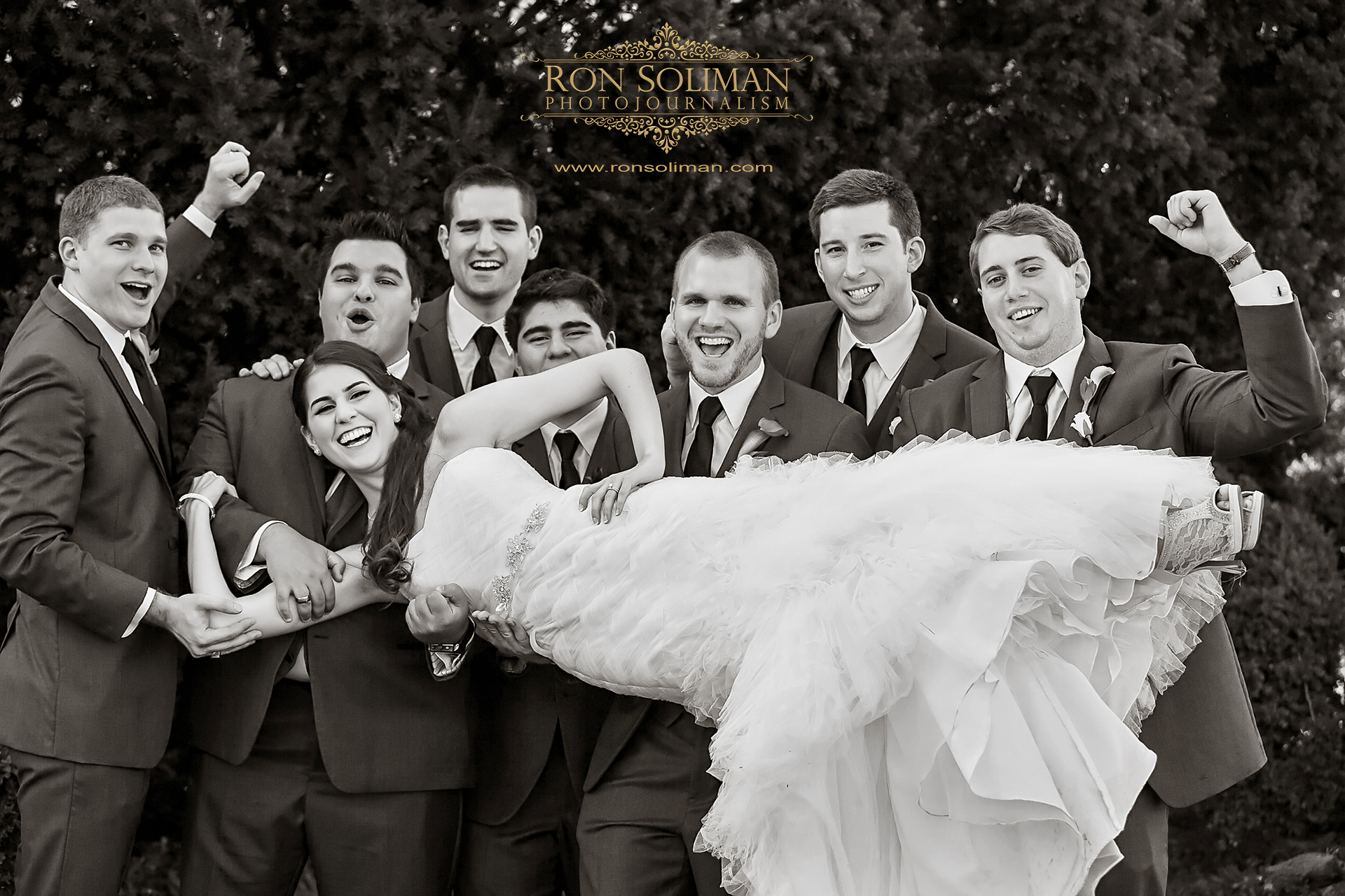 bridal party photo at the Lincoln Memorial in Washington DC