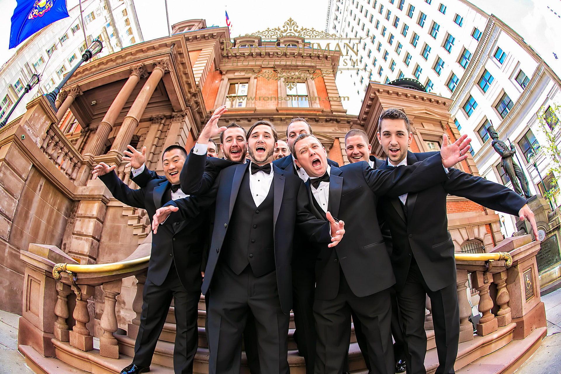 groomsmen at philadelphia union leage