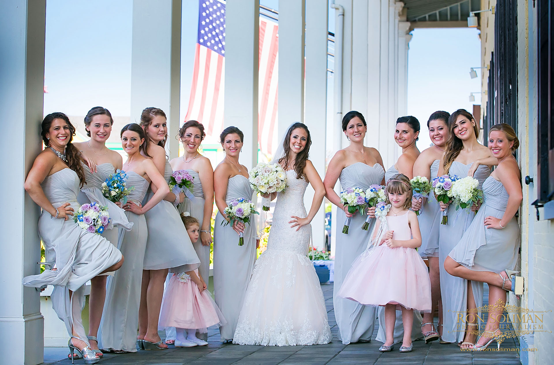 bridal party photo at CONGRESS HALL in CAPE MAY WEDDING