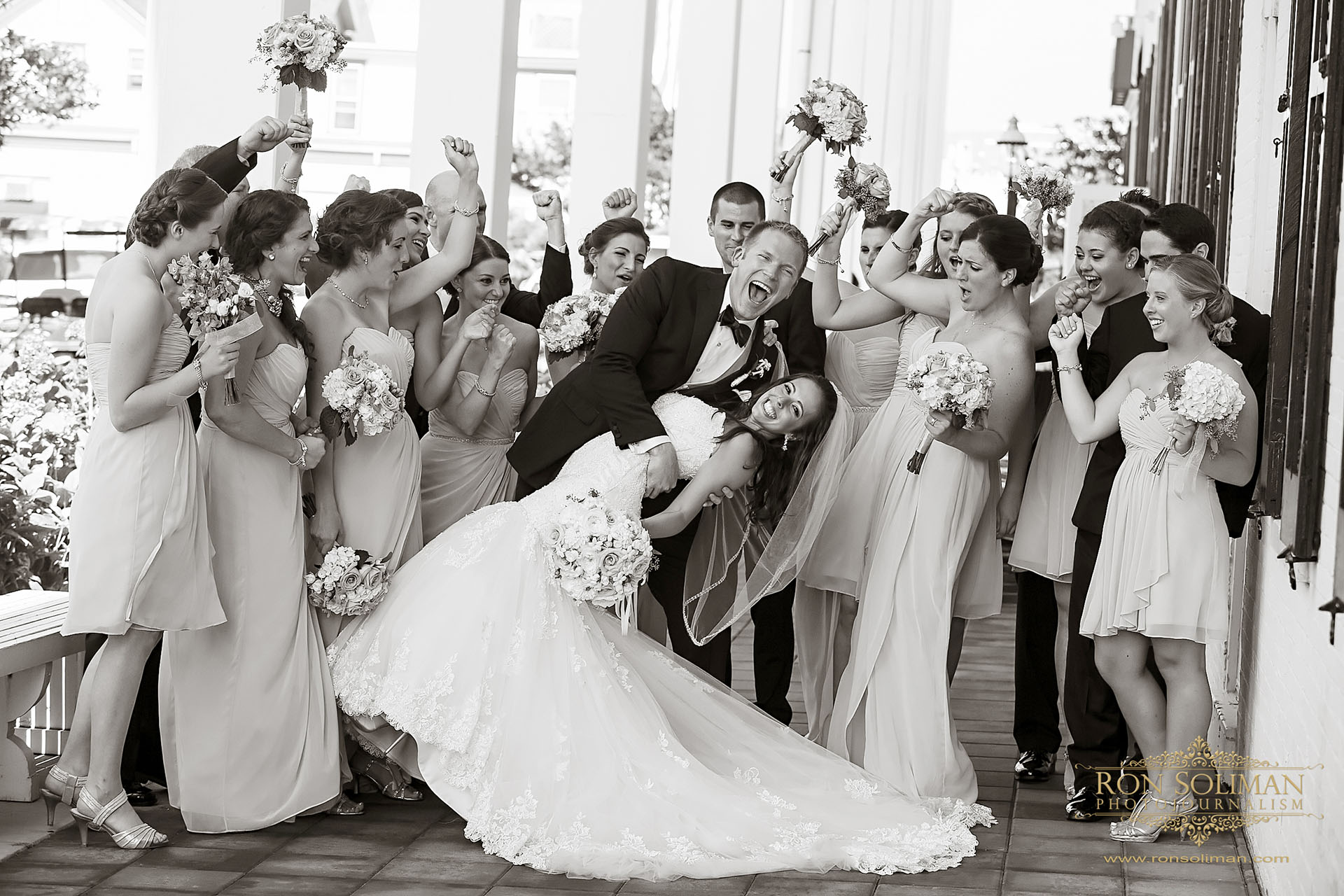 bridal party photo at CONGRESS HALL in CAPE MAY WEDDING