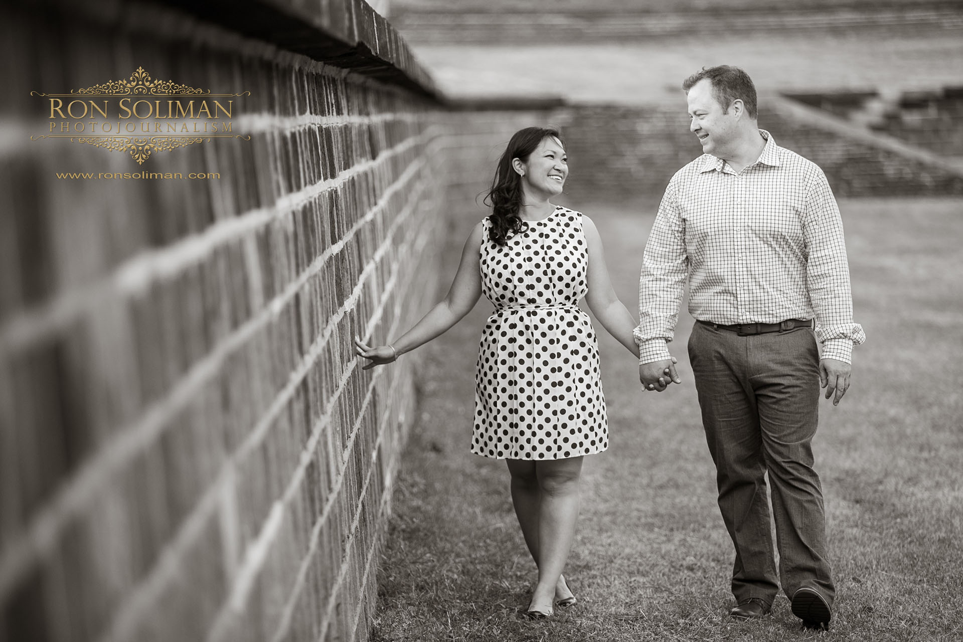 governor's island engagement photo