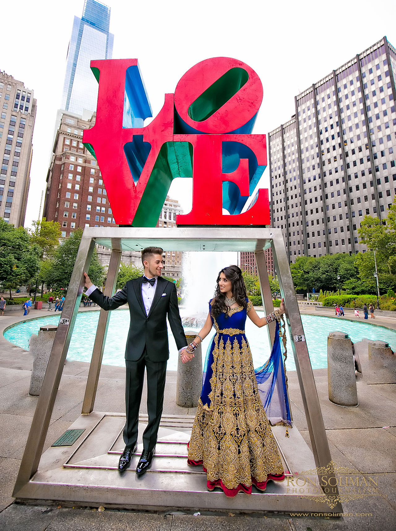 Indian wedding Philadelphia Love Park