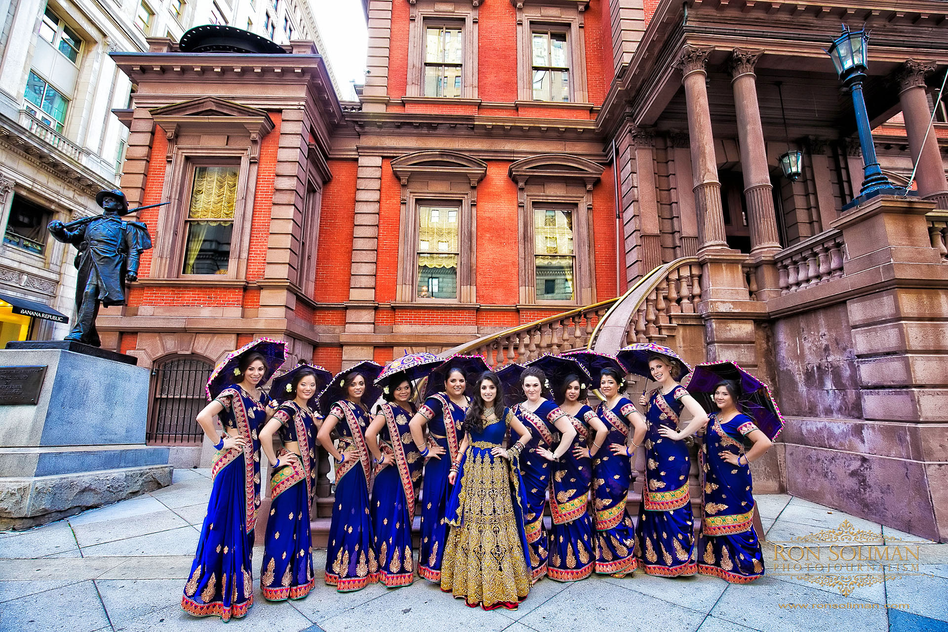 Indian wedding bridal party