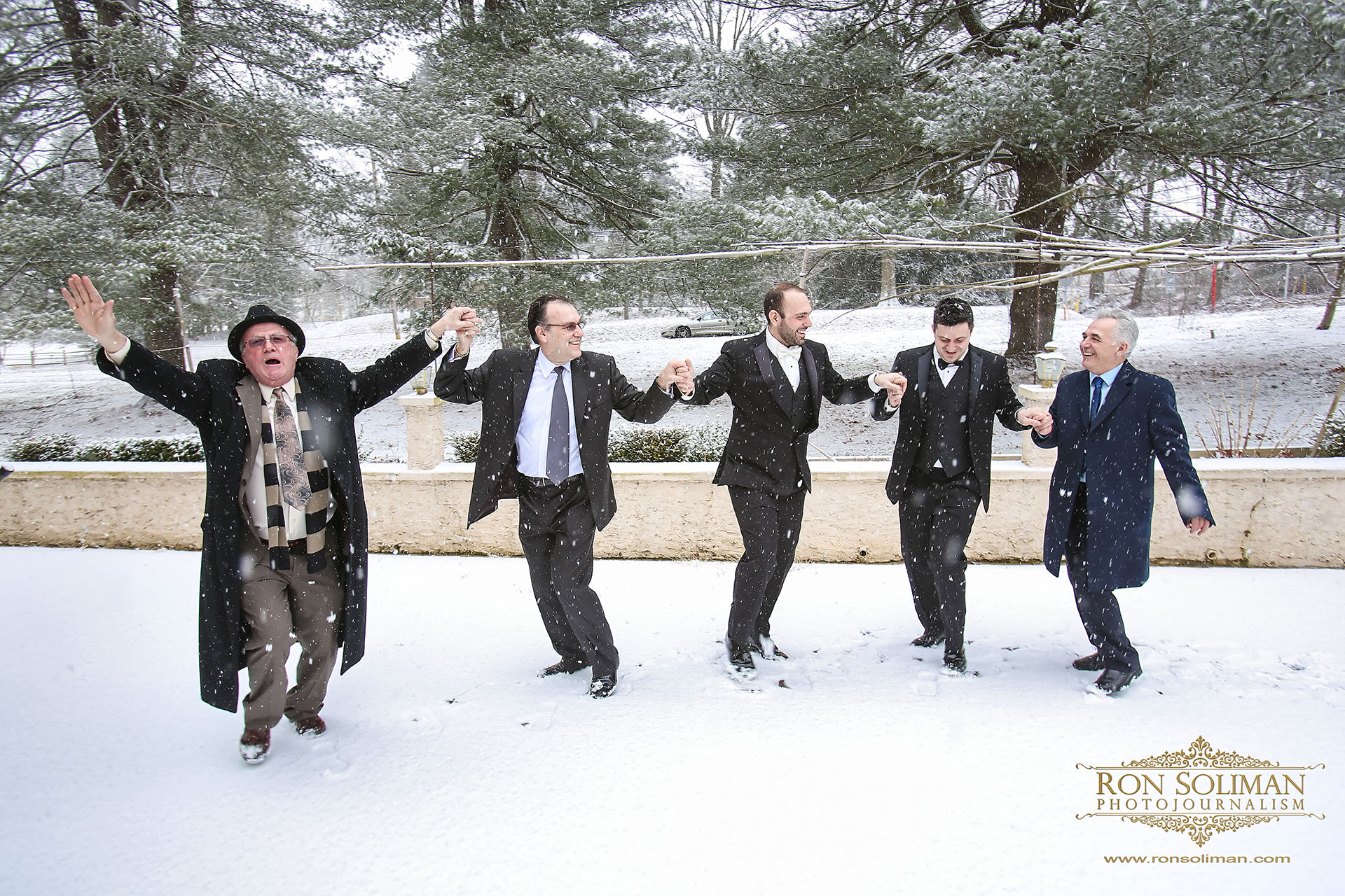 snow wedding day