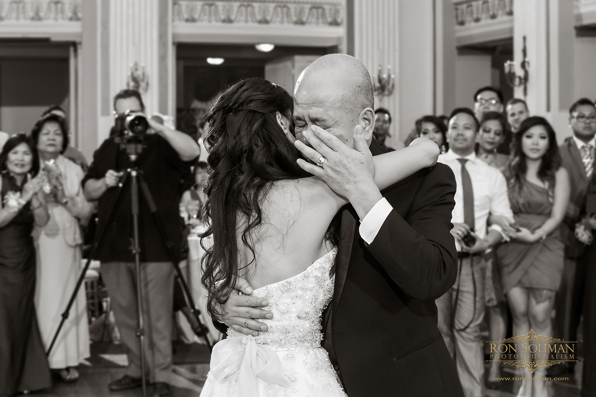 Emotional father daughter dance on her wedding day