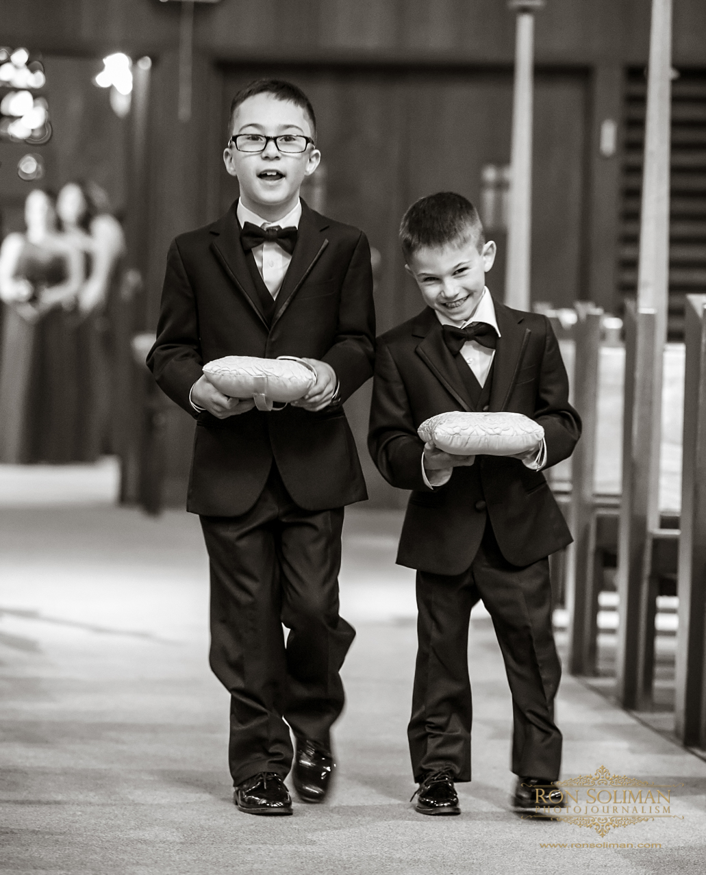 Adorable Ring Bearers Walking Down the Aisle |  Rainbow Room New York Wedding Noel + Rob