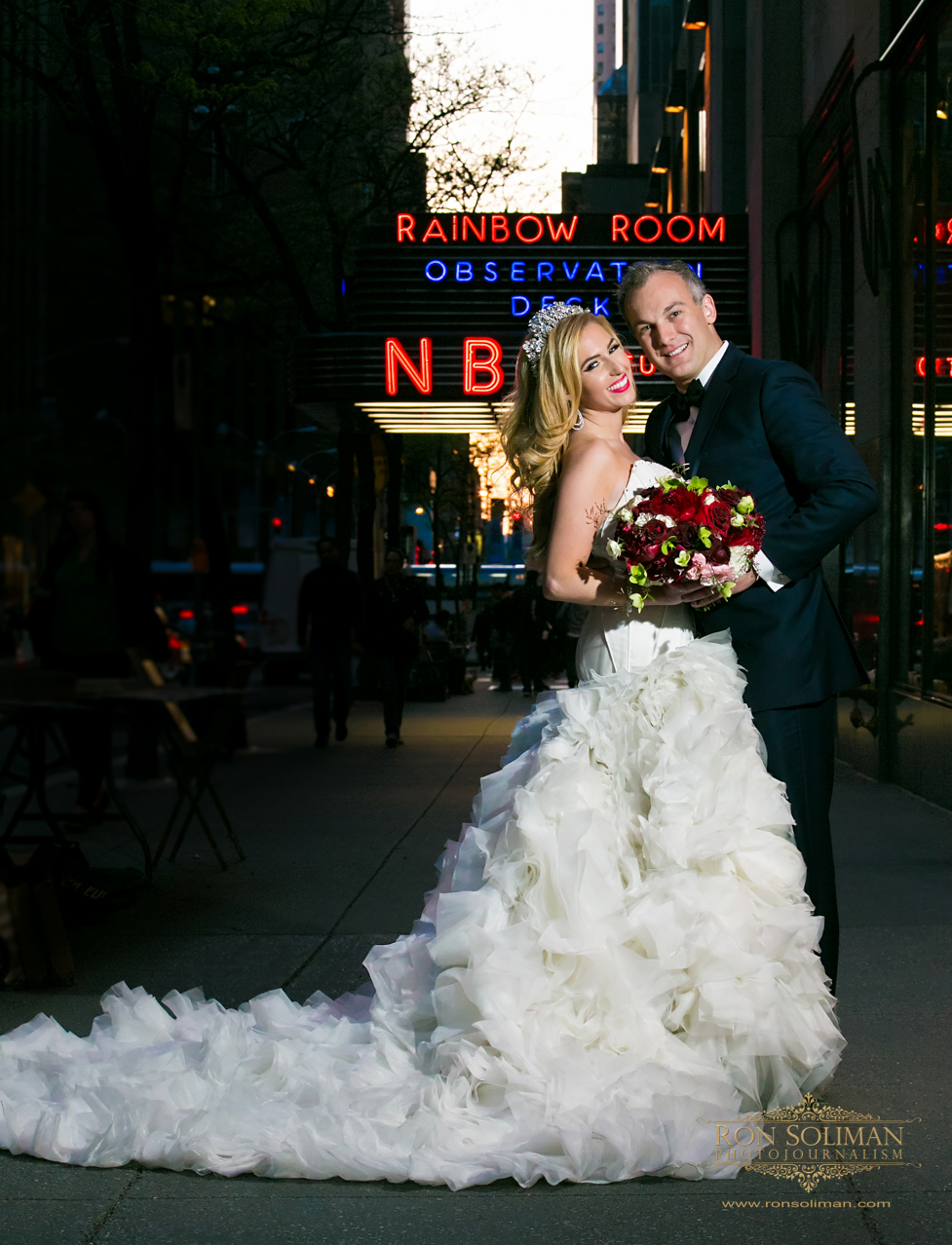 Timeless Newly Weds Street Photo |  Rainbow Room New York Wedding Noel + Rob
