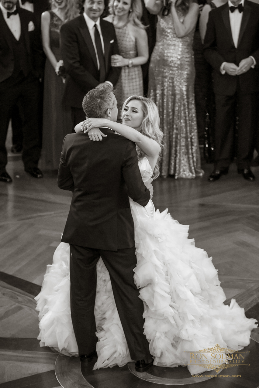 Elegant Newly Wed First Dance Portrait | Rainbow Room New York Wedding Noel + Rob