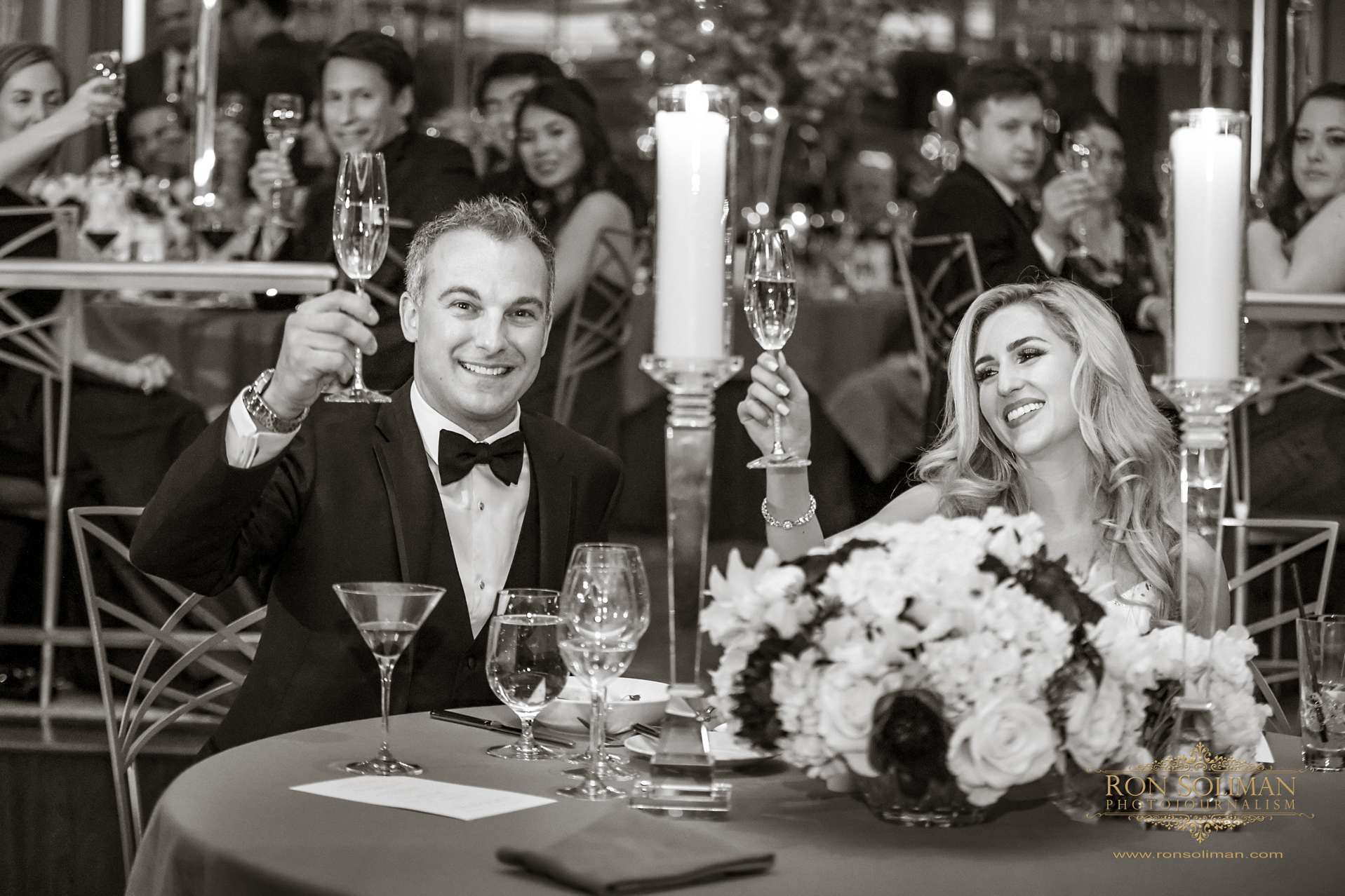 Newly Weds Toast | Rainbow Room New York Wedding Noel + Rob