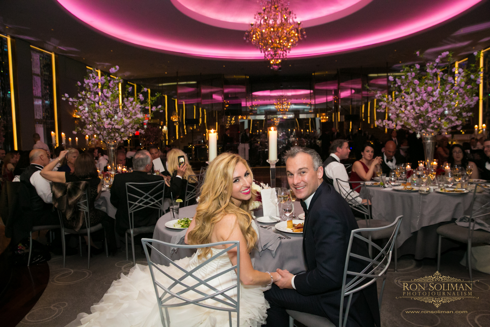 Newlyweds at the Dining Hall | Rainbow Room New York Wedding Noel + Rob