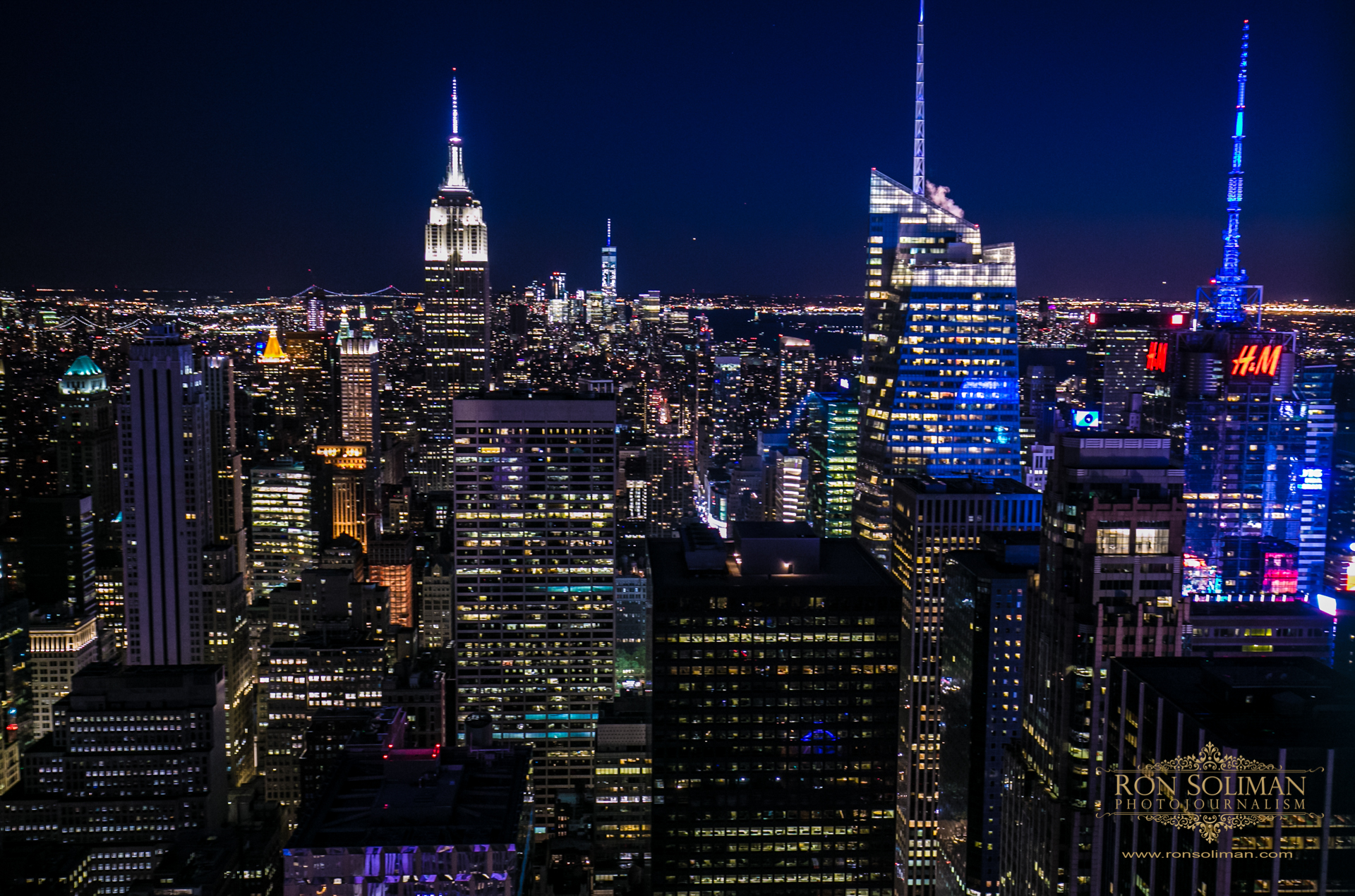 Majestic Manhattan Skyline View from the Reception Hall | Rainbow Room New York Wedding Noel + Rob